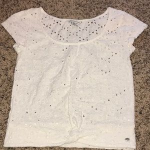 American eagle eyelet shirt
